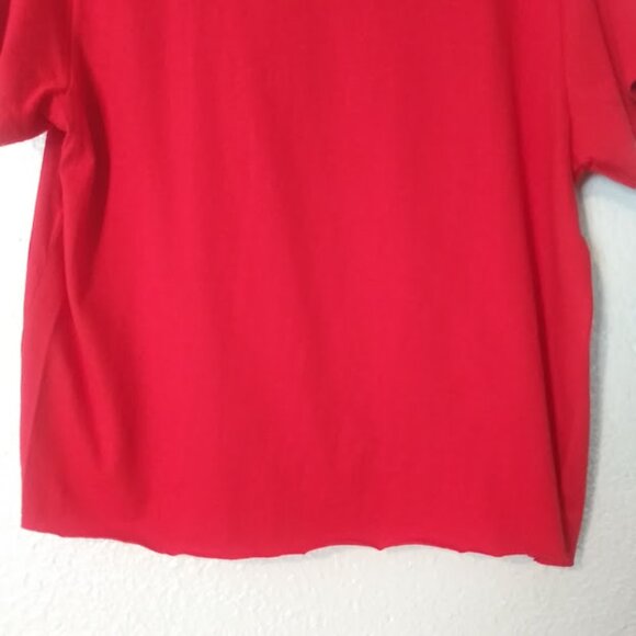 Vibe N' women's size L red and black Como La Flor embroidered top - Picture 6 of 12